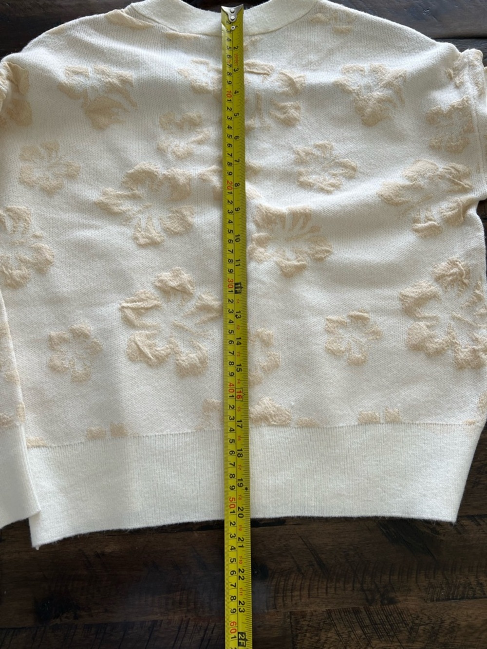 Cyrus Cream Floral V-Neck Button-Up Cardigan - Picture 6 of 6